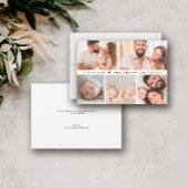 Eenvoudig aangepast fotocollage-Baby shower Bedankkaart