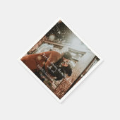 Eenvoudig aangepast fotoweddenschap Napkin Servet (Hoek)