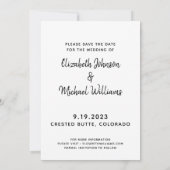 Eenvoudig aangepast fotoweddenschap Pet Pet Save The Date (Achterkant)