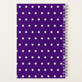 Eenvoudig aangepast Funky Paarse Polka Dots Patroo Notitieboek (Achterkant)