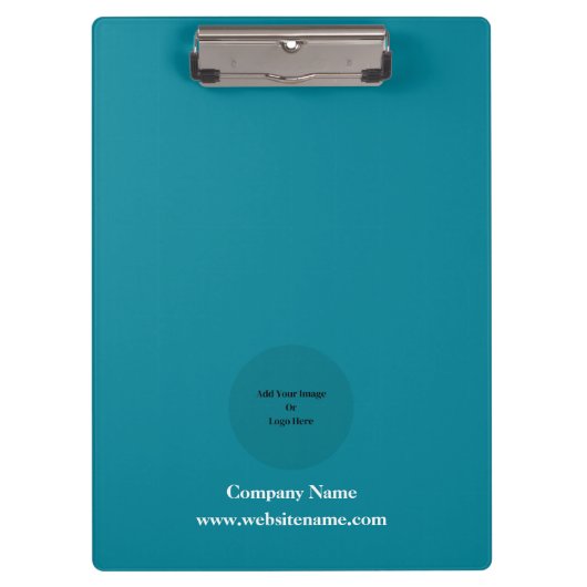 Eenvoudig Aangepast Gepersonaliseerd Licht Blauwgr Klembord (Voorkant)