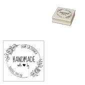 Eenvoudig aangepast handgemaakt met liefde, Floral Rubberstempel (Gestempeld)