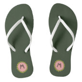 Eenvoudig aangepast Hunter-monogram Teenslippers (Voetbed)