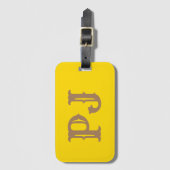 Eenvoudig aangepast initiaal monogram toevoegen bagagelabel (Voorkant (verticaal))