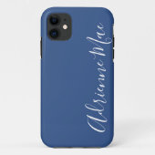 Eenvoudig aangepast Klassiek blauw Case-Mate iPhone Case (Achterkant)