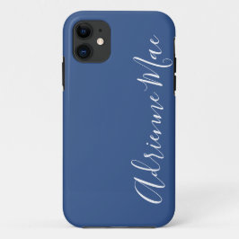 Eenvoudig aangepast Klassiek blauw Case-Mate iPhone Case