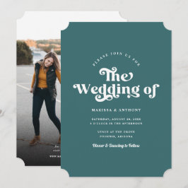 Eenvoudig aangepast kleurenbereik Modern Retro Pho Kaart