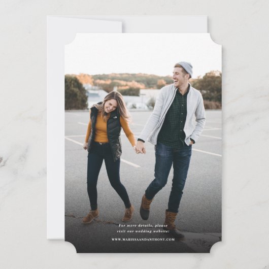 Eenvoudig aangepast kleurenbereik Modern Retro Pho Kaart (Achterkant)