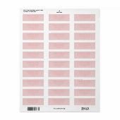 Eenvoudig aangepast Kwartz roze op Roze Etiket (Full Sheet)