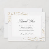 Eenvoudig aangepast letterlijk Dank je Kaart (Voorkant)