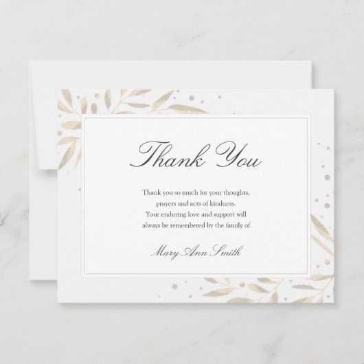 Eenvoudig aangepast letterlijk Dank je Kaart (Voorkant)