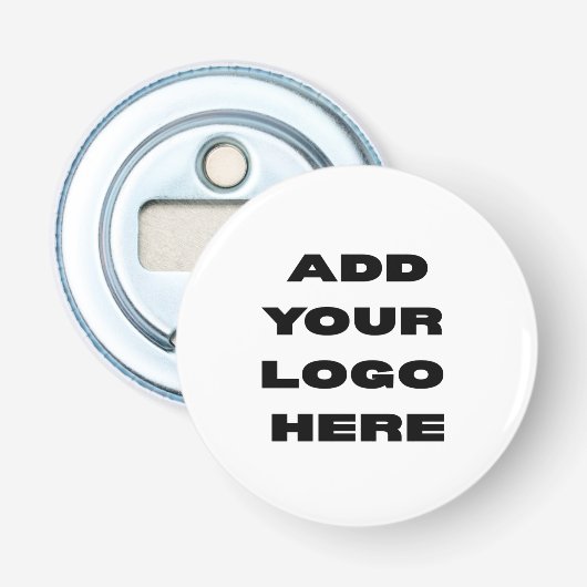 Eenvoudig aangepast logo button flesopener (Voorkant)