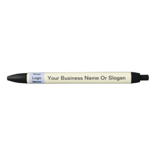 Eenvoudig aangepast logo klein bedrijf gele pen