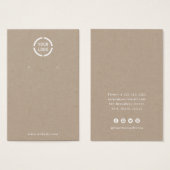 Eenvoudig aangepast logo kraft oorscherm visitekaartje (Voorkant /achterkant)