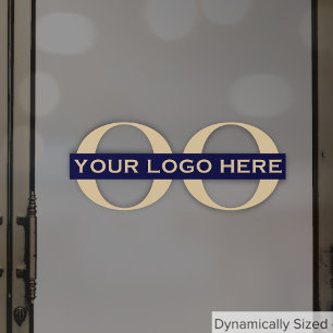 Eenvoudig aangepast logo raamsticker