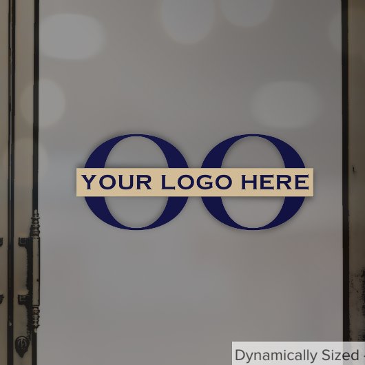 Eenvoudig aangepast logo raamsticker