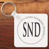 Eenvoudig Aangepast Logo Zakelijk Sleutelhanger (Voorkant)