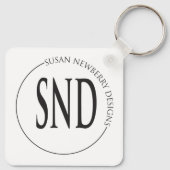 Eenvoudig Aangepast Logo Zakelijk Sleutelhanger (Achterkant)