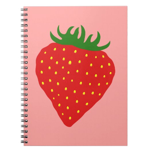 Eenvoudig aangepast notitieboek aardbeien (Voorkant)