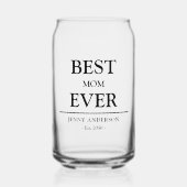 Eenvoudig aangepast ontwerp Beste moeder ooit Moed Blikvorm Glas (Voorkant)