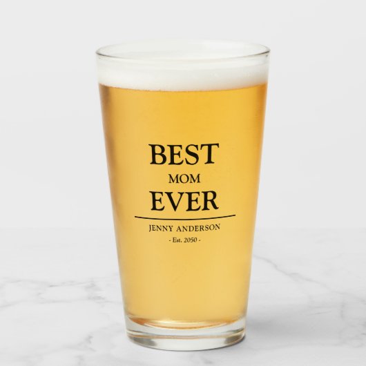 Eenvoudig Aangepast Ontwerp Beste Moeder Ooit Moed Glas (Voorkant gevuld)