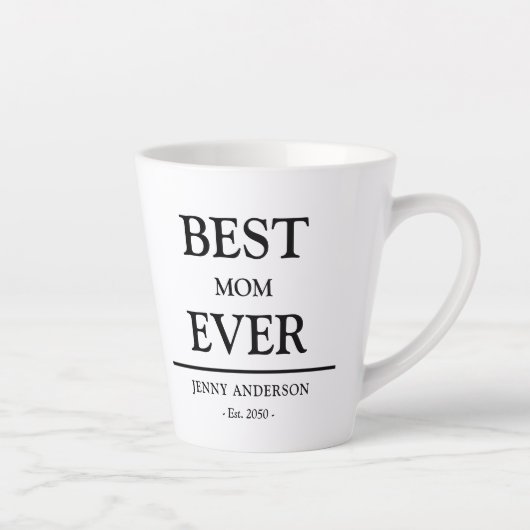 Eenvoudig aangepast ontwerp Beste moeder ooit Moed Latte Mok (Rechts)