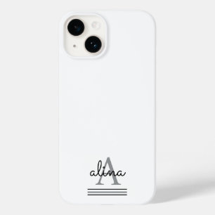 Eenvoudig Aangepast Ontwerp Personaliseer Monogram Case-Mate iPhone 14 Hoesje