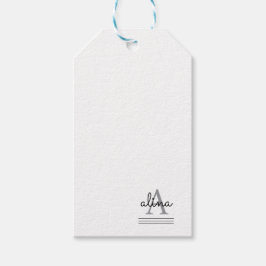 Eenvoudig Aangepast Ontwerp Persoonlijke Monogram Cadeaulabel