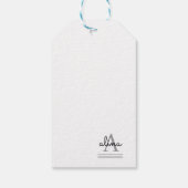 Eenvoudig Aangepast Ontwerp Persoonlijke Monogram Cadeaulabel (Achterkant)