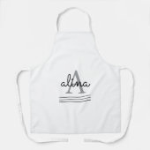 Eenvoudig Aangepast Ontwerp Persoonlijke Monogram Schort (Voorkant)