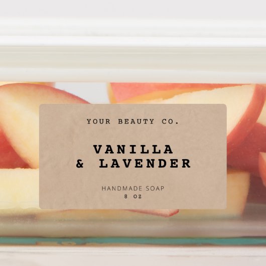 Eenvoudig aangepast Rustic Kraft-zeeplabel Labels (Aangebracht)