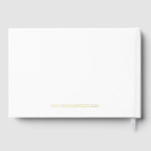 Eenvoudig aangepast typografisch ontwerp op wit gastenboek (Achterkant)