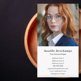 Eenvoudig aangepast verticaal foto-Visitekaartje Visitekaartje