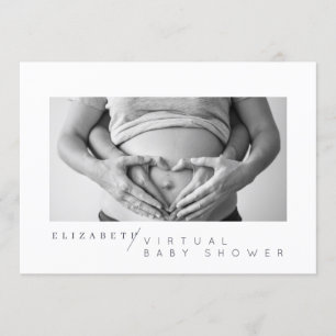 Eenvoudig aangepast virtueel Baby shower voor foto Kaart
