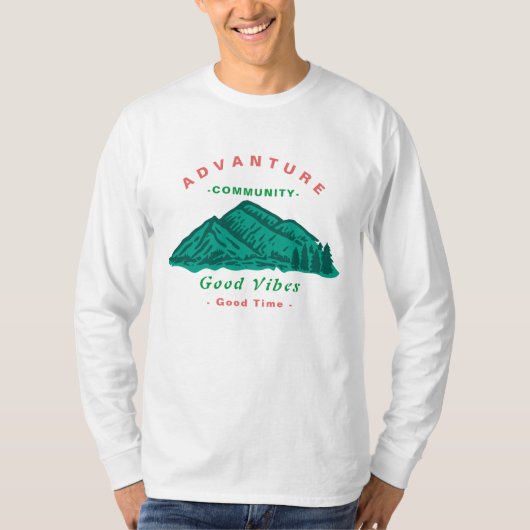 Eenvoudig aangepast volledig Sleeve Mannen T-shirt (Voorkant)