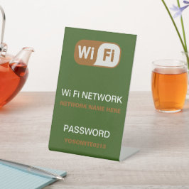 Eenvoudig Aangepast WiFi-netwerk Wachtwoord Lichtg Reclamebord Met Voetstuk