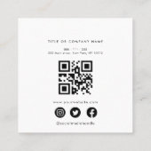 Eenvoudig aangepast zwart logo visitekaartje (Achterkant)