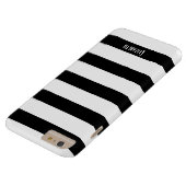Eenvoudig aangepast zwart-wit strippatroon Case-Mate iPhone hoesje (Bodem)