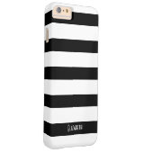 Eenvoudig aangepast zwart-wit strippatroon Case-Mate iPhone hoesje (Achterkant/Rechts)