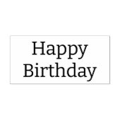Eenvoudig aangepaste bericht Gelukkige Verjaardag Rubberstempel (Afrduk)