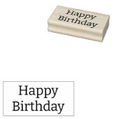 Eenvoudig aangepaste bericht Gelukkige Verjaardag Rubberstempel (Gestempeld)
