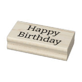 Eenvoudig aangepaste bericht Gelukkige Verjaardag  Rubberstempel (Stempel)
