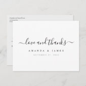 Eenvoudig aangepaste bruiloft Hartelijk dank Briefkaart (Voorkant / Achterkant)