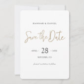 Eenvoudig aangepaste grafische foto save the date (Voorkant)