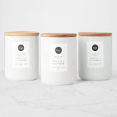 Eenvoudig Aangepaste Logo Modern Minimal Candle La Voedselcontainer Etiket (Flessen)