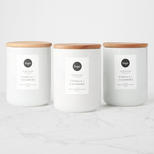 Eenvoudig Aangepaste Logo Modern Minimal Candle La Voedselcontainer Etiket (Flessen)