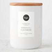 Eenvoudig Aangepaste Logo Modern Minimal Candle La Voedselcontainer Etiket (Voorkant)
