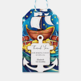Eenvoudig Aangepaste Pirate Baby shower Cadeaulabel