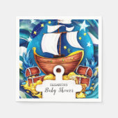 Eenvoudig Aangepaste Pirate Baby shower Servet (Voorkant)