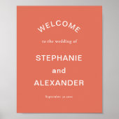 Eenvoudig Aangepaste Terracotta Welkom bij het Pos Poster (Voorkant)